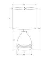 Modern Cream Ceramic 17-Inch Table Lamp With Shade - Sleep Galleria