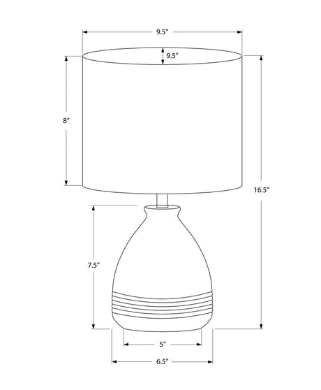 Modern Cream Ceramic 17-Inch Table Lamp With Shade - Sleep Galleria