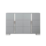 Modern Gray MDF Metal 6-Drawer Storage Dresser - Sleep Galleria