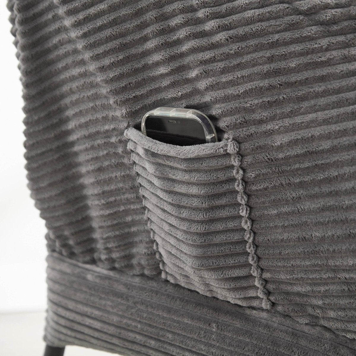 Modern Grey Accent Chair With Ottoman - Zenvia - Sleep Galleria