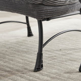 Modern Grey Accent Chair With Ottoman - Zenvia - Sleep Galleria