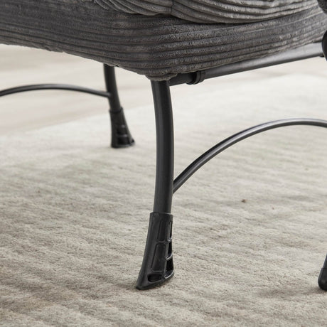 Modern Grey Accent Chair With Ottoman - Zenvia - Sleep Galleria