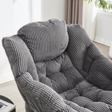 Modern Grey Accent Chair With Ottoman - Zenvia - Sleep Galleria