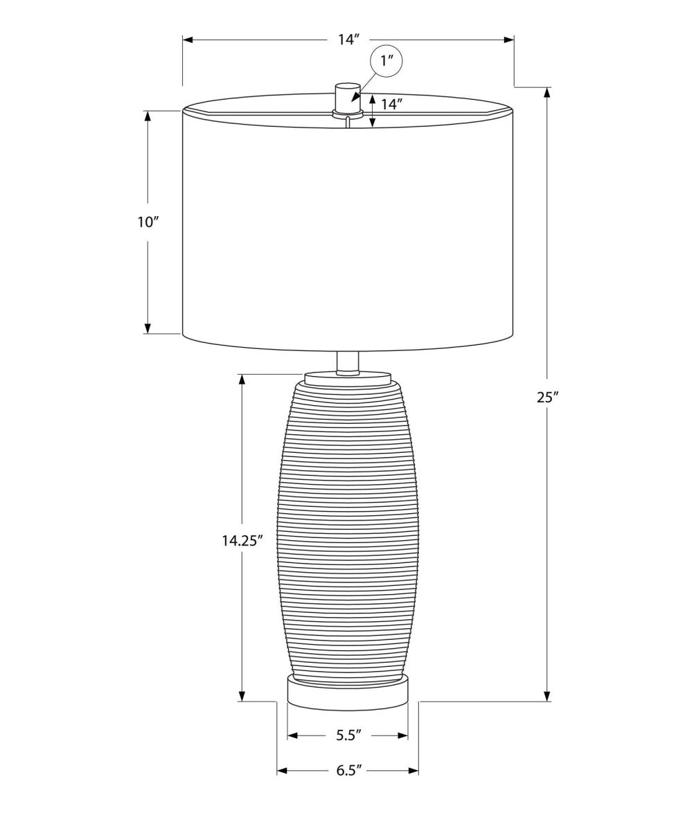 Modern Grey Ceramic Vase-Shaped Table Lamp - Sleep Galleria