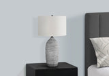Modern Grey Resin Vase-Shaped Table Lamp 27-Inch - Sleep Galleria