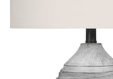 Modern Grey Resin Vase-Shaped Table Lamp 27-Inch - Sleep Galleria