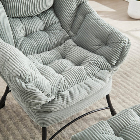 Modern Lounge Chair With Ottoman - Sleep Galleria