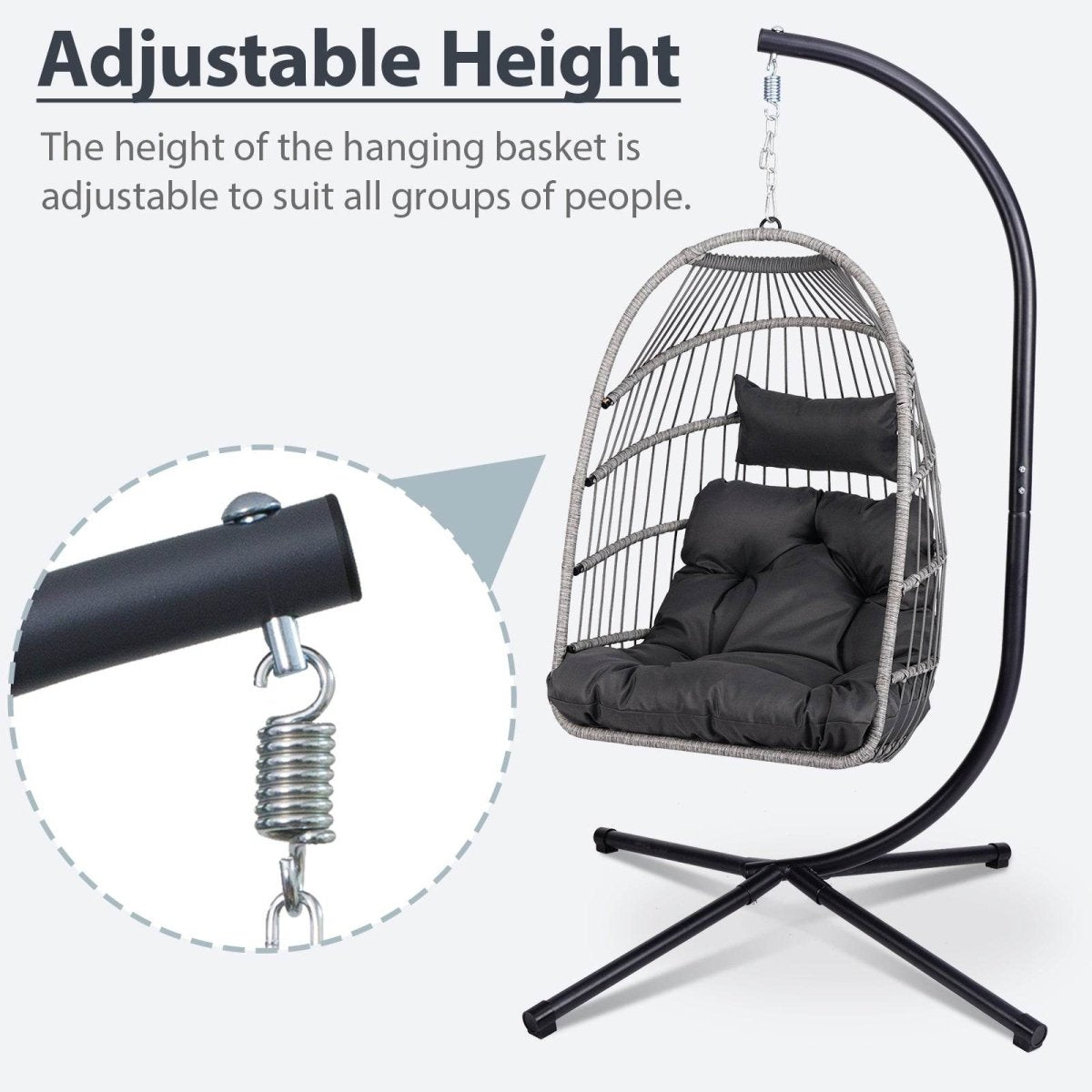 Modern Outdoor Rust-Resistant Egg Chair - Sleep Galleria