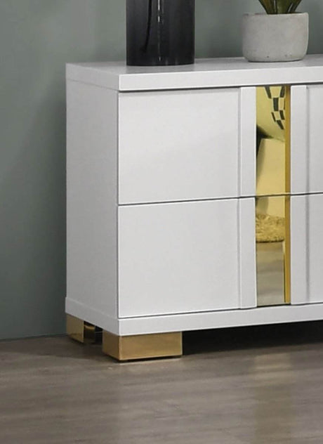 Modern White 3-Piece Bedroom Set With LED Nightstands - Sleep Galleria