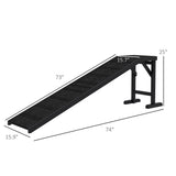 Pine Wood Dog Ramp With Anti-Slip Carpet Platform - Sleep Galleria