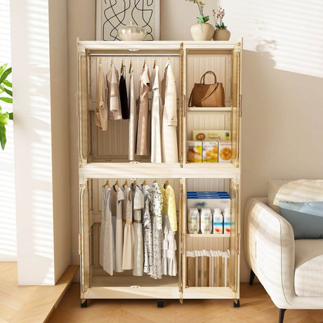 Portable Children’s Wardrobe Storage Organizer With Magnetic Doors - Sleep Galleria