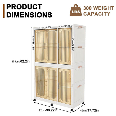 Portable Children’s Wardrobe Storage Organizer With Magnetic Doors - Sleep Galleria