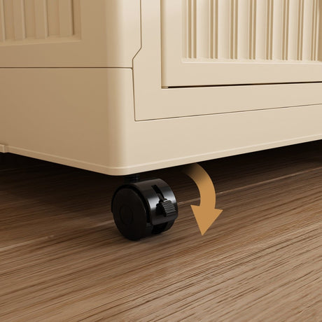 Portable Children’s Wardrobe With Magnetic Doors And Casters - Zenvia - Sleep Galleria