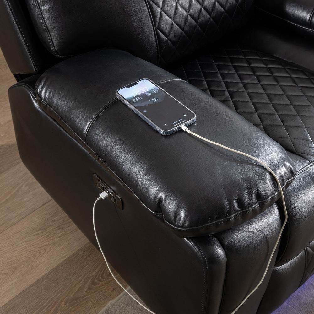 Reclining Sofa With LED & Bluetooth - Zenvia - Sleep Galleria
