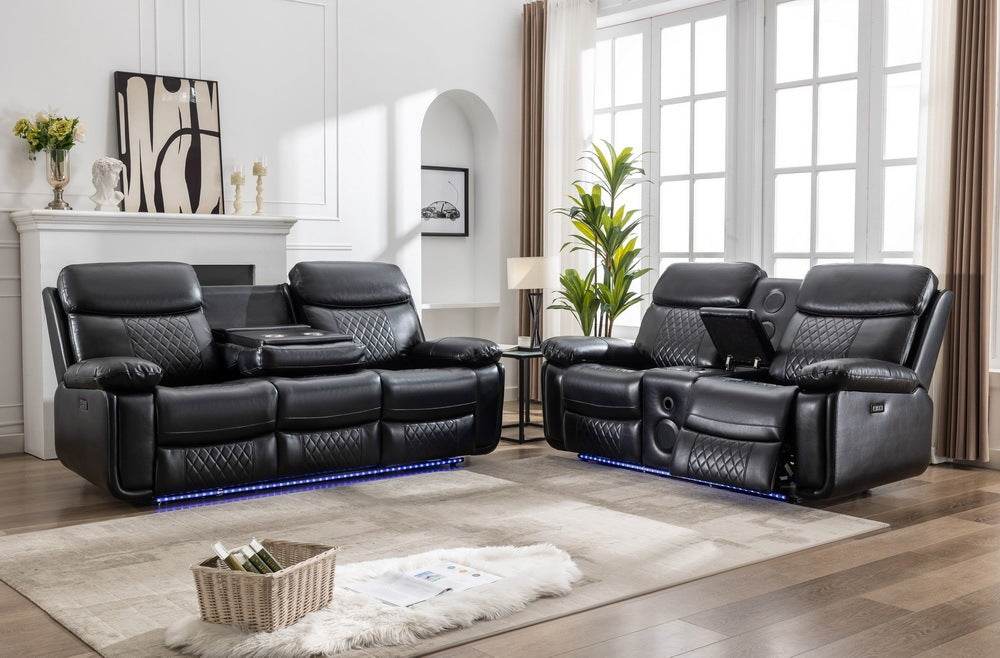 Reclining Sofa With LED & Bluetooth - Zenvia - Sleep Galleria