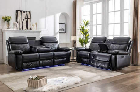 Reclining Sofa With LED & Bluetooth - Zenvia - Sleep Galleria
