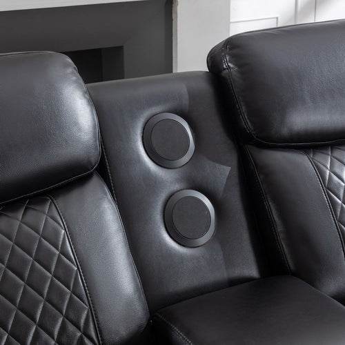 Reclining Sofa With LED & Bluetooth - Zenvia - Sleep Galleria