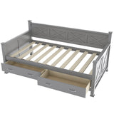 Rustic Twin Daybed With Storage Drawers - Sleep Galleria