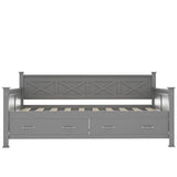 Rustic Twin Daybed With Storage Drawers - Sleep Galleria