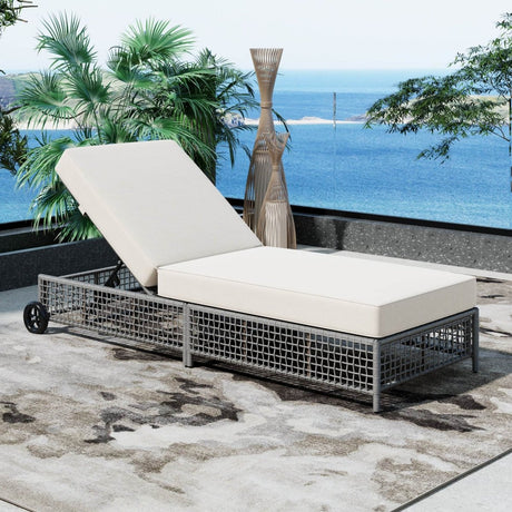 Set of 2 Outdoor Rattan Lounge Chairs With Cushions - Zenvia - Sleep Galleria