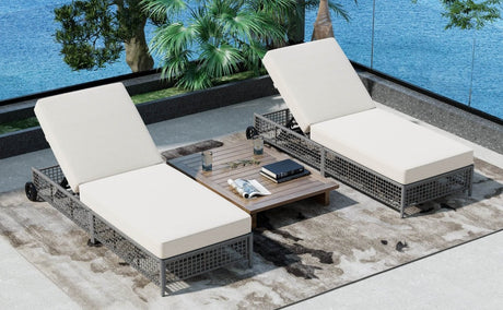 Set of 2 Outdoor Rattan Lounge Chairs With Cushions - Zenvia - Sleep Galleria