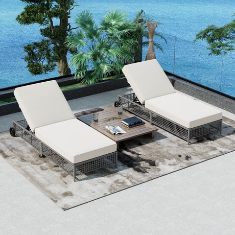 Set of 2 Outdoor Rattan Lounge Chairs With Cushions - Zenvia - Sleep Galleria