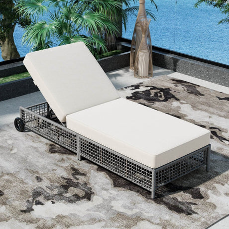 Set of 2 Outdoor Rattan Lounge Chairs With Cushions - Zenvia - Sleep Galleria