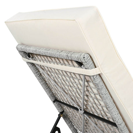 Set of 2 Outdoor Rattan Lounge Chairs With Cushions - Zenvia - Sleep Galleria
