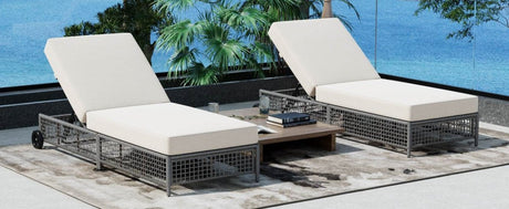 Set of 2 Outdoor Rattan Lounge Chairs With Cushions - Zenvia - Sleep Galleria