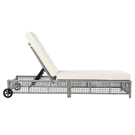 Set of 2 Outdoor Rattan Lounge Chairs With Cushions - Zenvia - Sleep Galleria