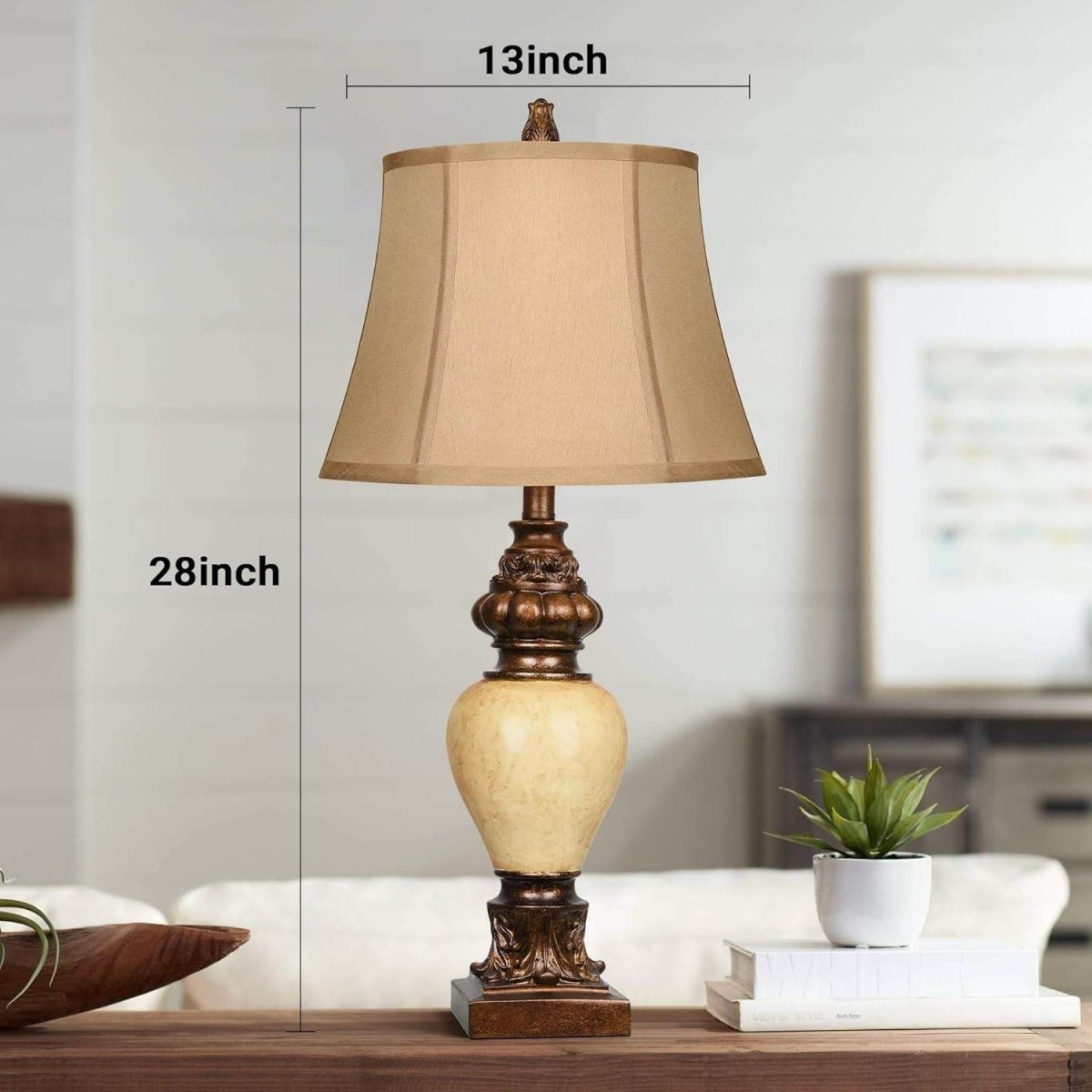 Set of 2 Vintage Bronze Traditional Table Lamps - Sleep Galleria