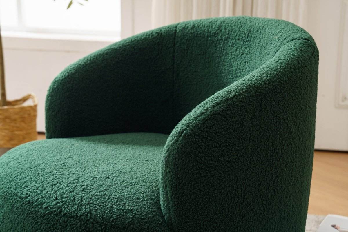 Soft Teddy Fabric Upholstered Swivel Accent Armchair - Sleep Galleria