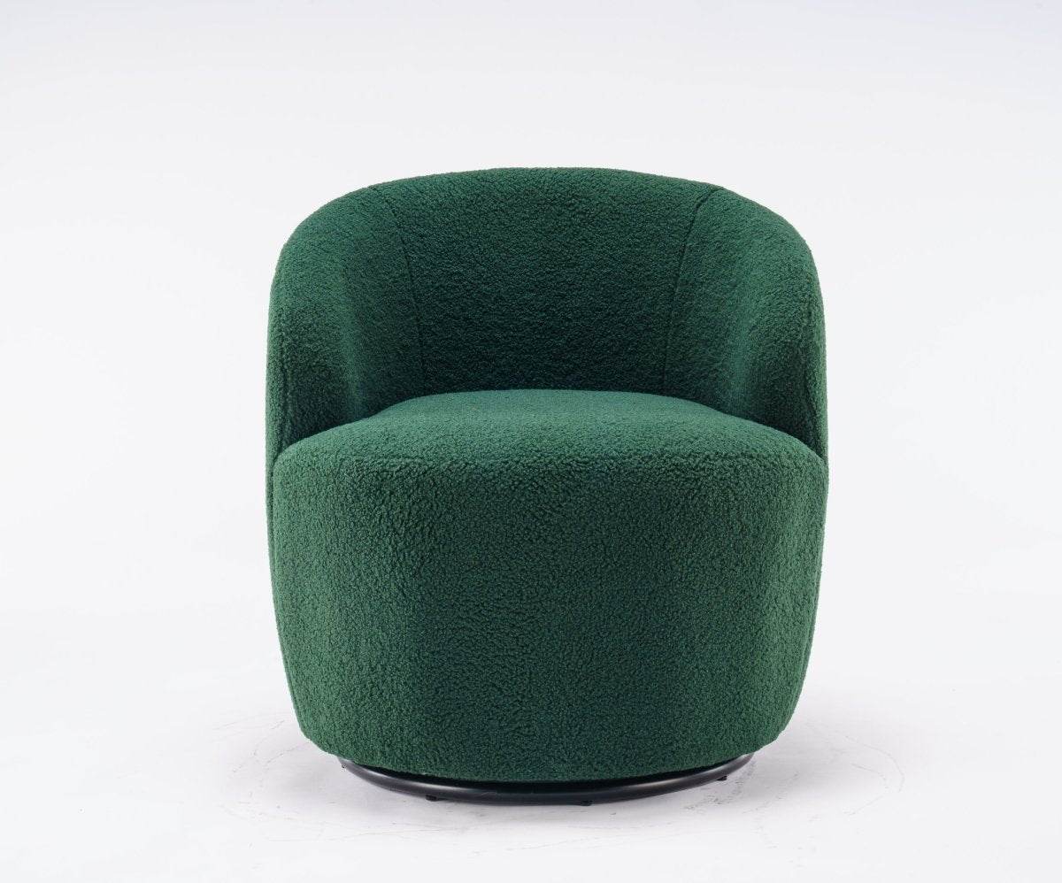 Soft Teddy Fabric Upholstered Swivel Accent Armchair - Sleep Galleria