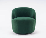 Soft Teddy Fabric Upholstered Swivel Accent Armchair - Sleep Galleria