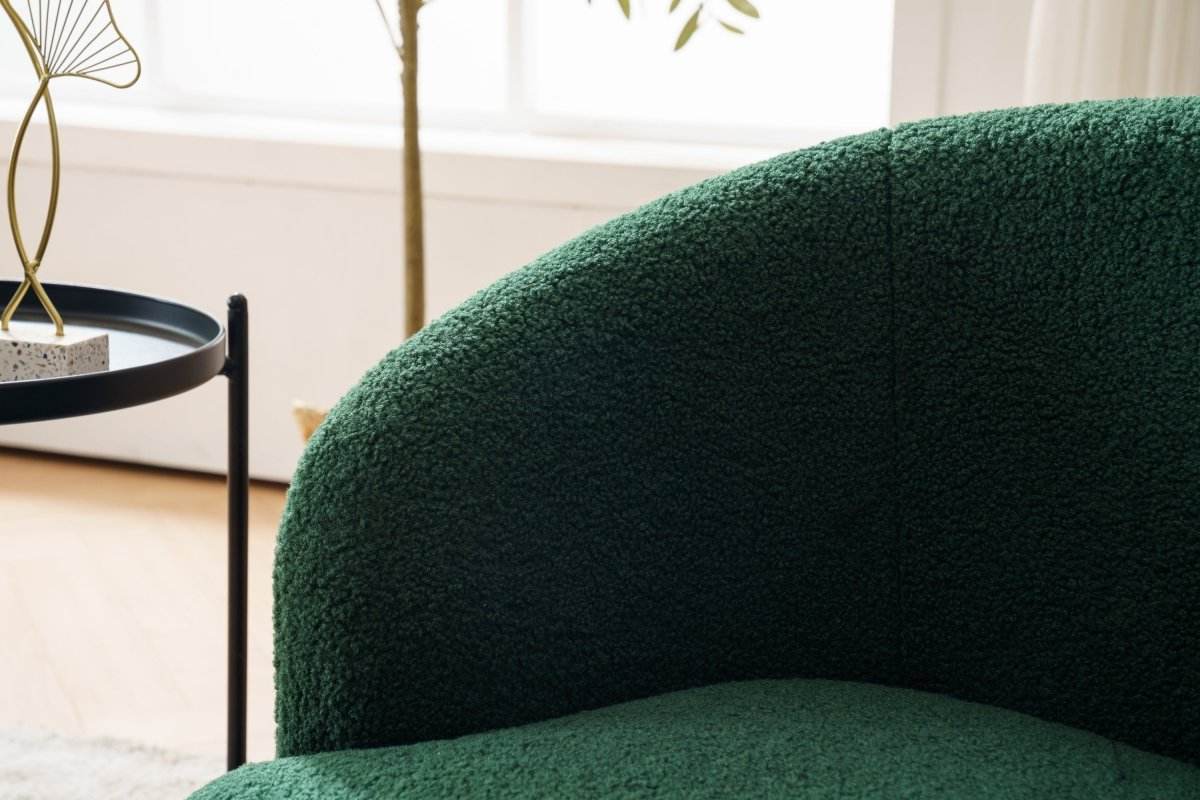Soft Teddy Fabric Upholstered Swivel Accent Armchair - Sleep Galleria