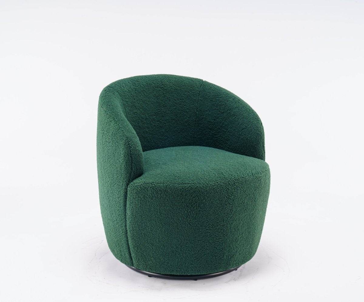 Soft Teddy Fabric Upholstered Swivel Accent Armchair - Sleep Galleria