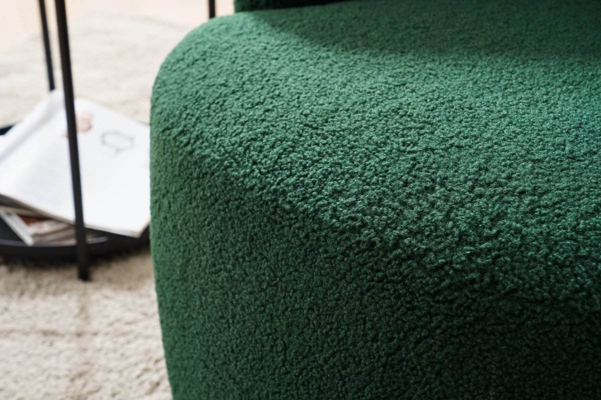 Soft Teddy Fabric Upholstered Swivel Accent Armchair - Sleep Galleria