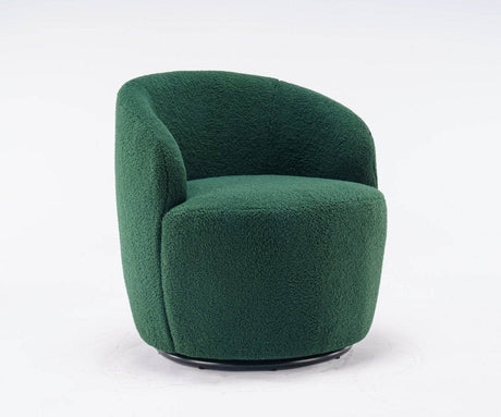 Soft Teddy Fabric Upholstered Swivel Accent Armchair - Sleep Galleria