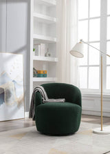 Soft Teddy Fabric Upholstered Swivel Accent Armchair - Sleep Galleria