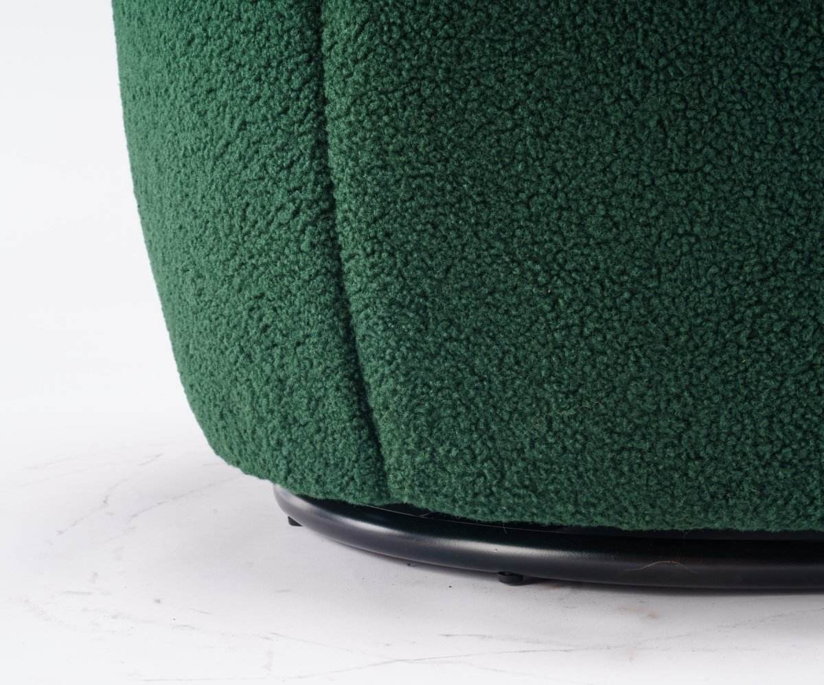 Soft Teddy Fabric Upholstered Swivel Accent Armchair - Sleep Galleria