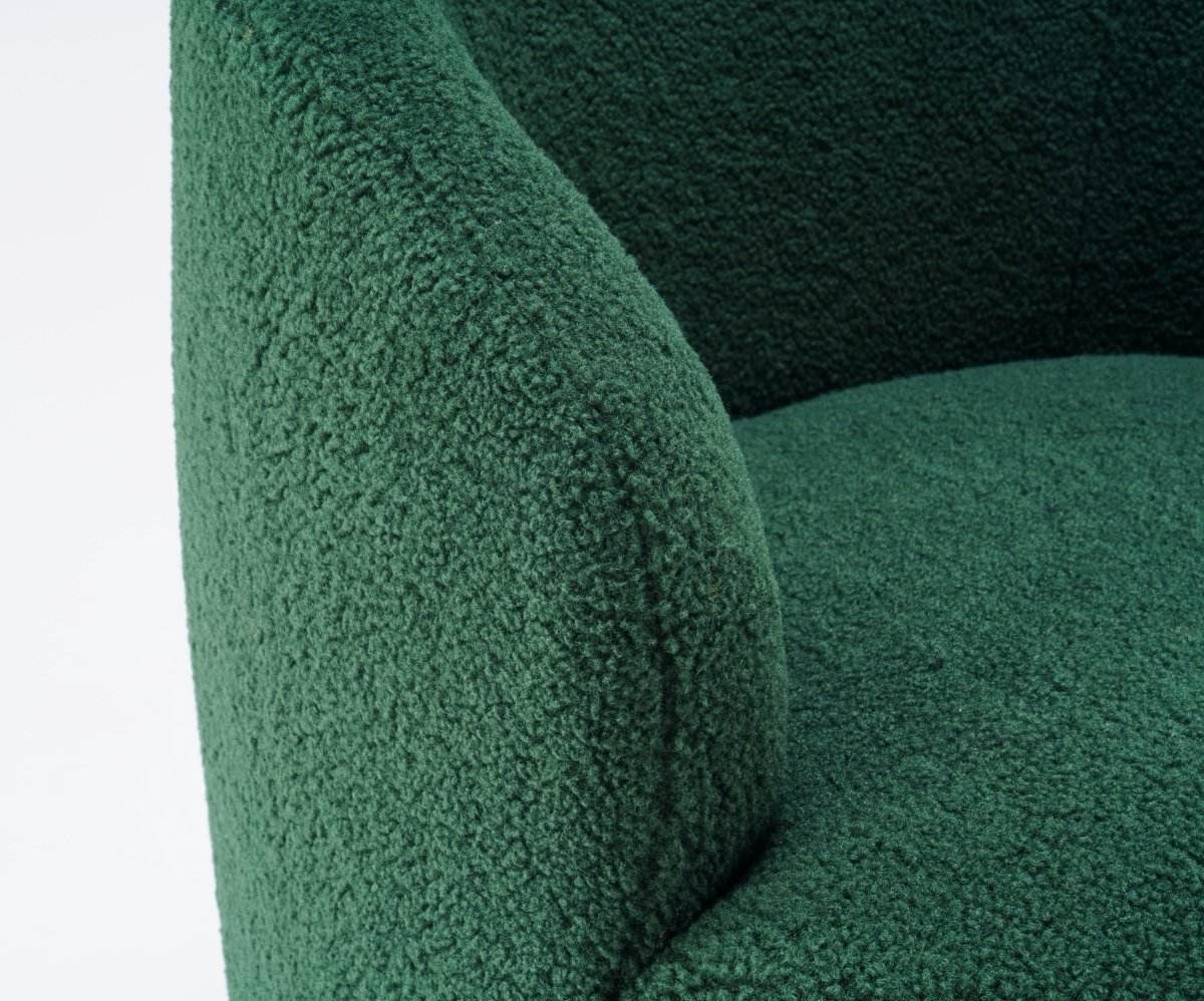 Soft Teddy Fabric Upholstered Swivel Accent Armchair - Sleep Galleria