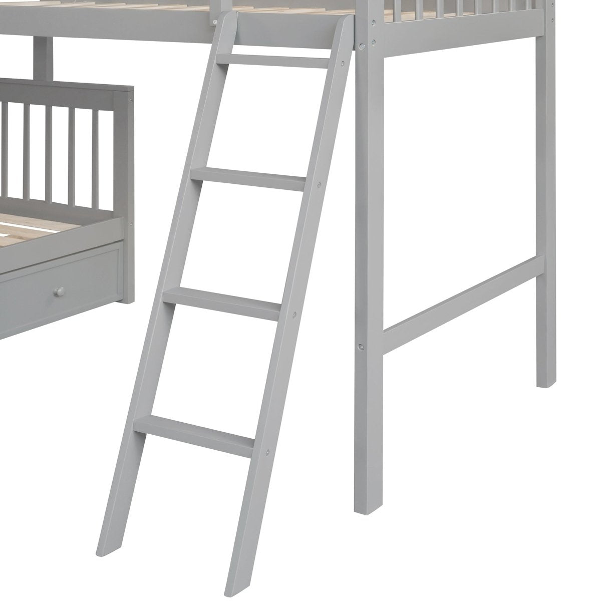 Twin Over Full L - Shaped Solid Wood Bunk Bed - Zenvia - Sleep Galleria