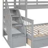 Twin Over Full L - Shaped Solid Wood Bunk Bed - Zenvia - Sleep Galleria