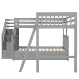 Twin Over Full L - Shaped Solid Wood Bunk Bed - Zenvia - Sleep Galleria