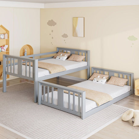 Twin Over Twin Pine Wood Bunk Bed With Slide Ladder - Zenvia - Sleep Galleria