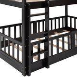 Twin Over Twin Solid Wood Bunk Bed With Slide Ladder - Zenvia - Sleep Galleria