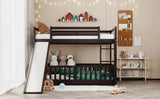 Twin Over Twin Solid Wood Bunk Bed With Slide Ladder - Zenvia - Sleep Galleria