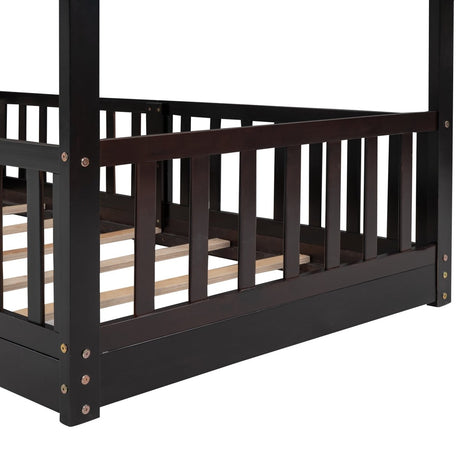Twin Over Twin Solid Wood Bunk Bed With Slide Ladder - Zenvia - Sleep Galleria