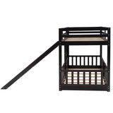 Twin Over Twin Solid Wood Bunk Bed With Slide Ladder - Zenvia - Sleep Galleria