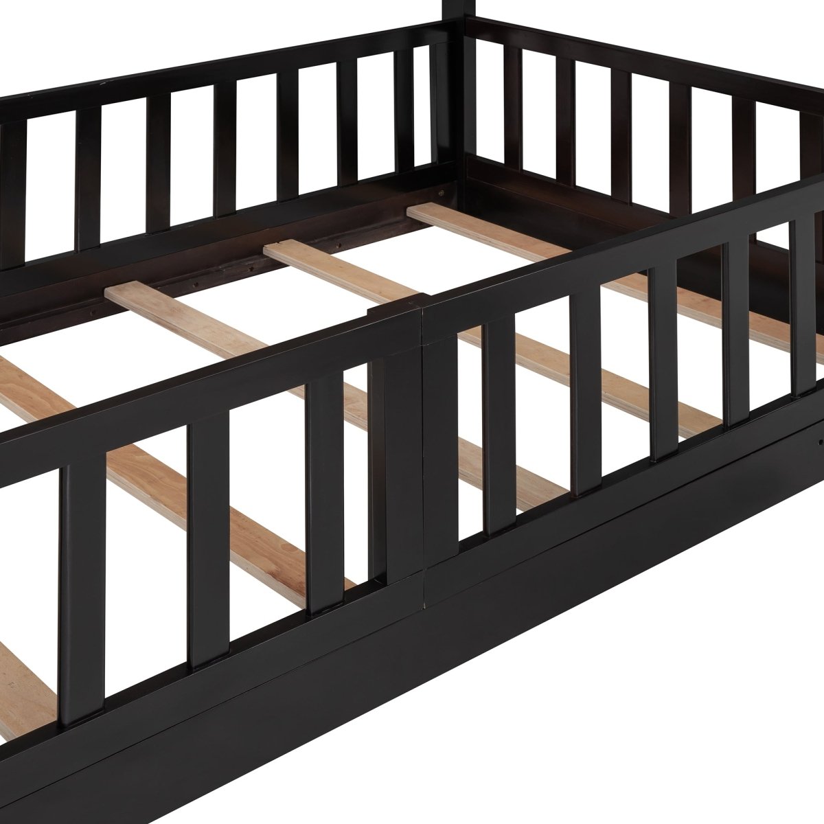Twin Over Twin Solid Wood Bunk Bed With Slide Ladder - Zenvia - Sleep Galleria